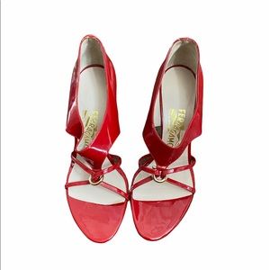 Red Salvatore ferragamo heels